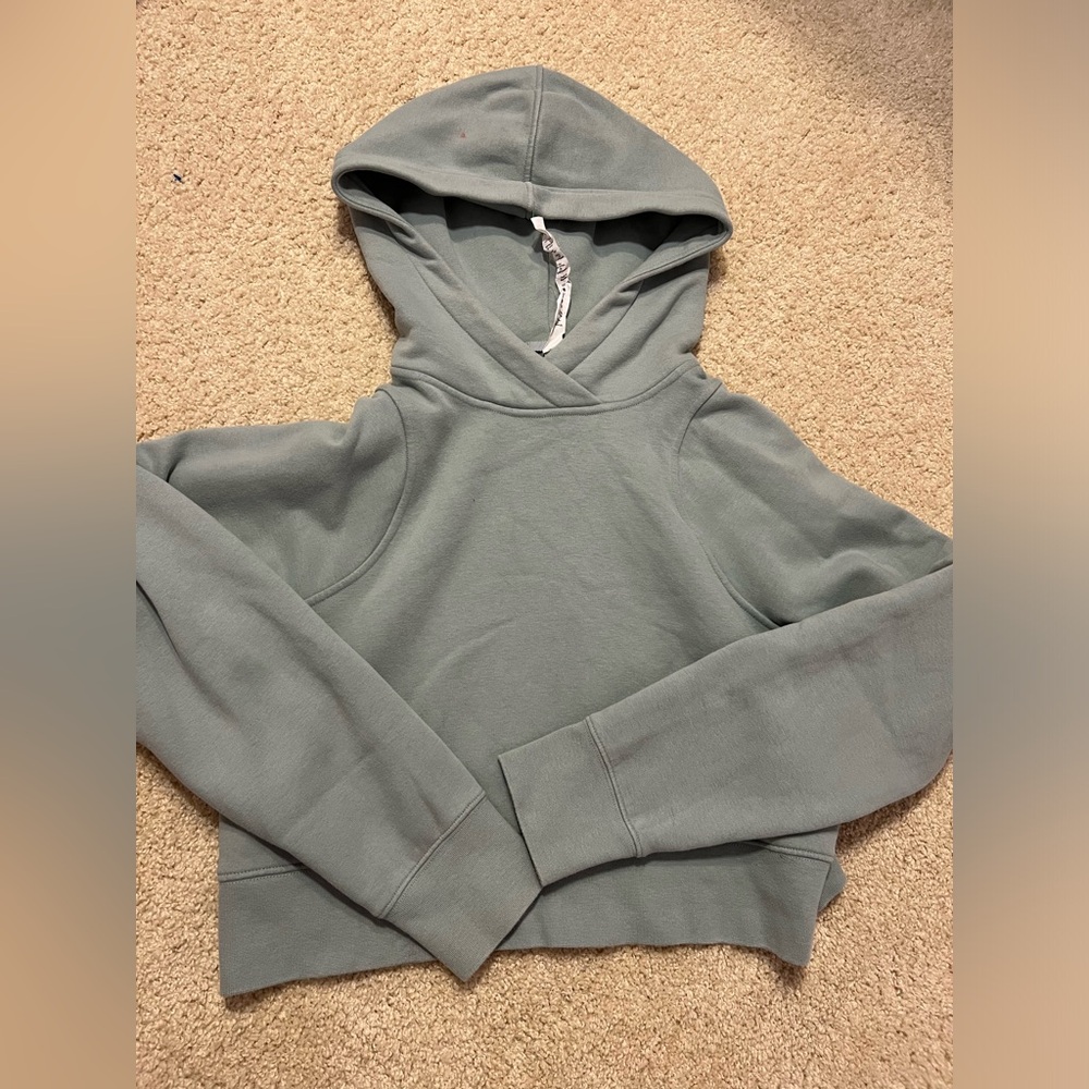 Lululemon teal cropped hoodie size 2